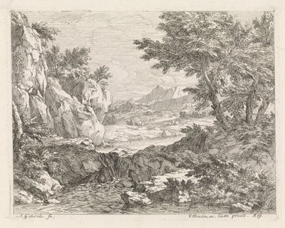 川のある遺棄された土地 風景（シリーズタイトル） 作： Abraham Genoels