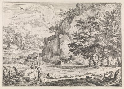 岩のある風景 作： Abraham Genoels