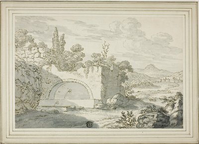 噴水のある風景 作： Abraham Genoels II