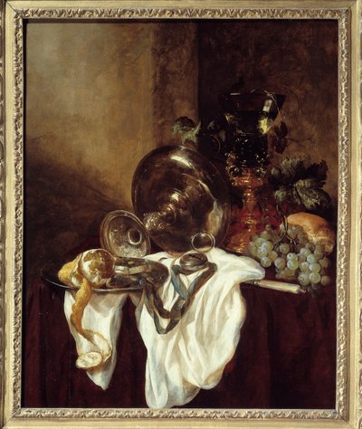 アブラハム・ヴァン・ベイレンによるシルバーカップ絵画 作： Abraham Hendricksz van Beyeren