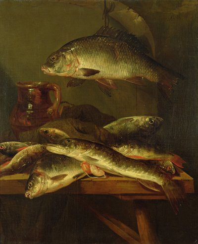 鯉のいる静物 作： Abraham Hendricksz van Beyeren