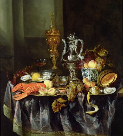 果物と貝のある静物 作： Abraham Hendricksz van Beyeren