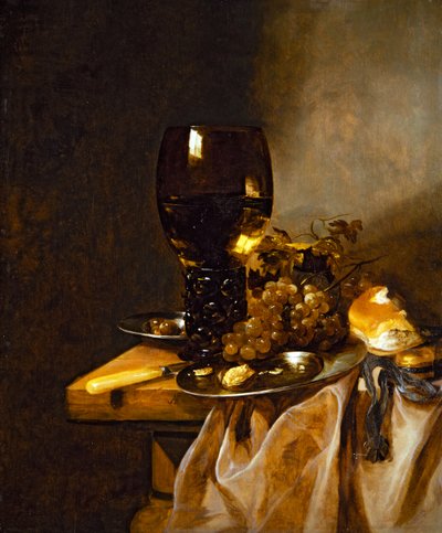 ロメールと果物のある静物 作： Abraham Hendricksz van Beyeren