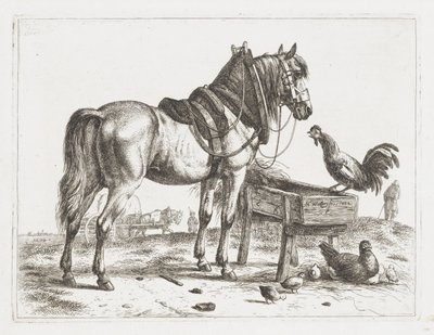 ベビーベッドで馬 作： Abraham Hendrik Winter