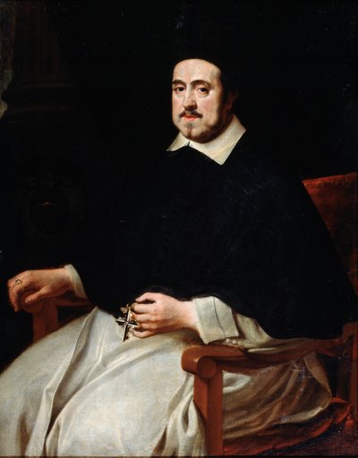 「アントワープ司教アンブロシウス・カッペルスの肖像」、17世紀。 作： Abraham Jansz van Diepenbeeck