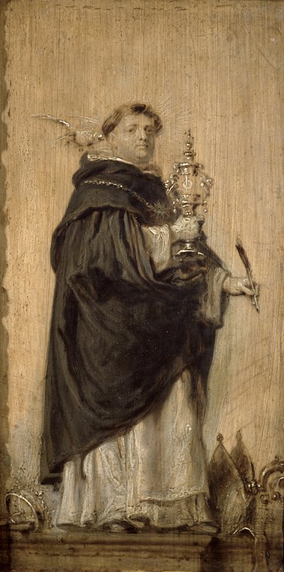 セントトーマスアクィナス、1640-50年頃（パネル） 作： Abraham Jansz. van Diepenbeeck