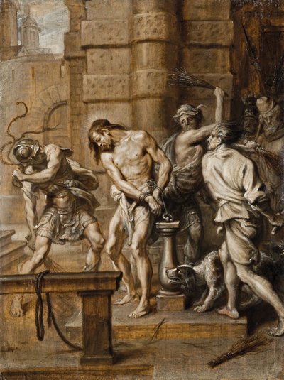 鞭打ち、ブルネイユ 作： Abraham Jansz. van Diepenbeeck