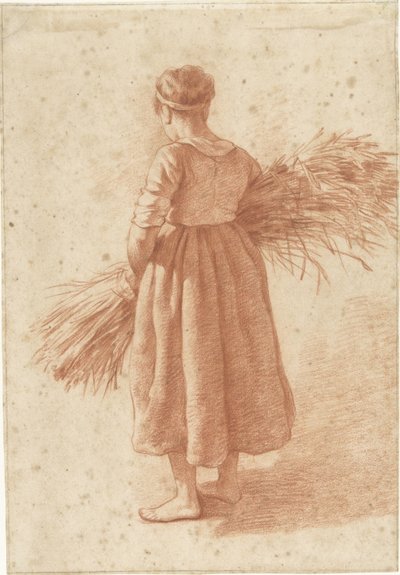 穀物の束を持つ立っている女性 作： Abraham Johannes Ruytenschildt (attributed to)