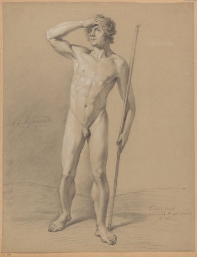 正面から見た男性立裸体（1等1810年） 作： Abraham Johannes Ruytenschildt