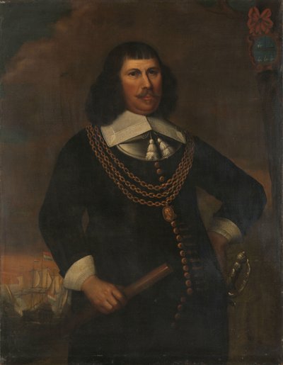 ピーター・フロリス (1605～58年頃)、北部地区副提督 作： Abraham Liedts (copy after)