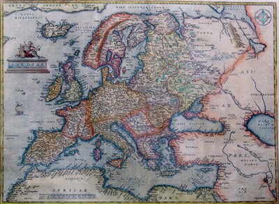 アブラハム・オルテリウス ヨーロッパ地図 作： Abraham Ortelius