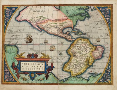 Americae Sive Novi Orbis, Nova Descriptio（アメリカ大陸または新世界、新記述） 作： Abraham Ortelius