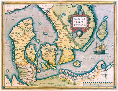 デンマーク、南スウェーデン 作： Abraham Ortelius