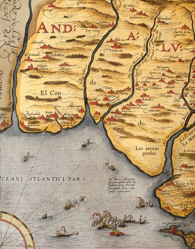 アブラハム・オルテリウス（1528-1598）の「パロスの港」、プレート 作： Abraham Ortelius