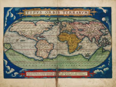 地球儀のイメージ 作： Abraham Ortelius