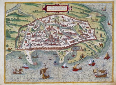 アレクサンドリアの地図 - アブラハム・オルテリウス作、アントワープ 作： Abraham Ortelius