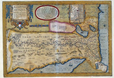 古代エジプトの地図 - アブラハム・オルテリウス作、アントワープ 作： Abraham Ortelius