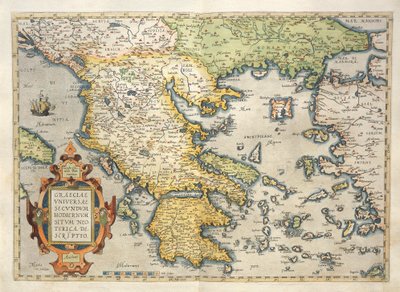 アブラハム・オルテリウス「Theatrum Orbis Terrarum」よりギリシャの地図 作： Abraham Ortelius