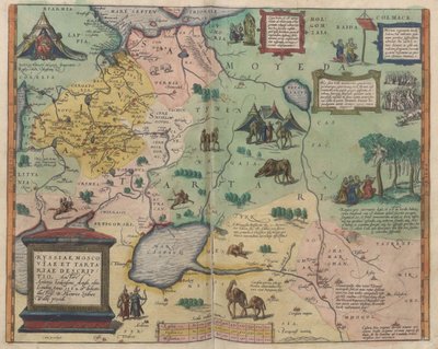 ロシアの地図：旧世界、1573 作： Abraham Ortelius