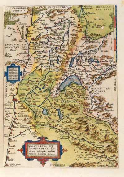 アブラハム・オルテリウスの『Theatrum Orbis Terrarum』からSavoieの地図。 作： Abraham Ortelius