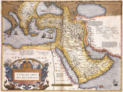 トルコ帝国の地図、 作： Abraham Ortelius