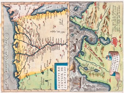 エジプト北東部、チュニス、エジプト、チュニジア 作： Abraham Ortelius