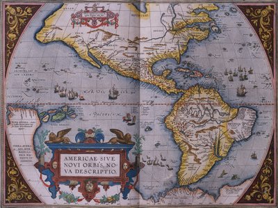新世界のオルテリウスの地図 作： Abraham Ortelius