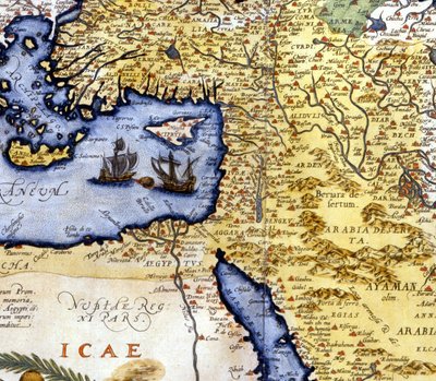 Palestine and Egypt after Abraham Orteliusのアトラス、アムステルダム 作： Abraham Ortelius