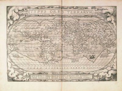 アブラハム・オルテリウスの『Theatrum Orbis Terrarum』から、アントワープで印刷された平面図。 作： Abraham Ortelius