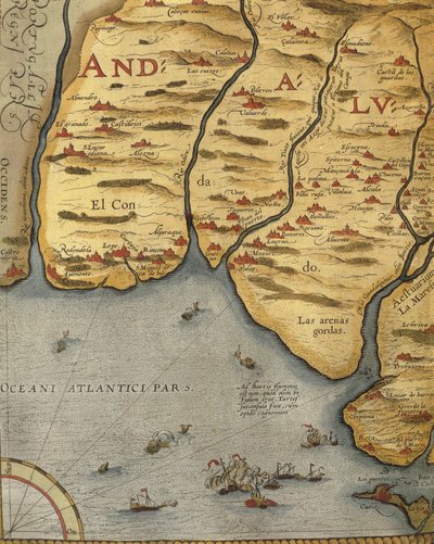 アンダルシアのパロス港（アブラハム・オルテリウスの『Theatrum Orbis Terrarum』より 作： Abraham Ortelius