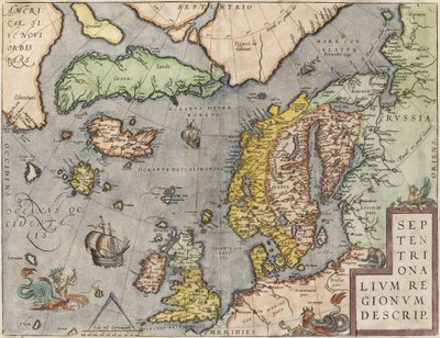 バルト海から：旧世界、c。 1608〜1610 作： Abraham Ortelius