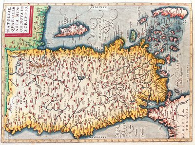 トルコ, キプロス 作： Abraham Ortelius