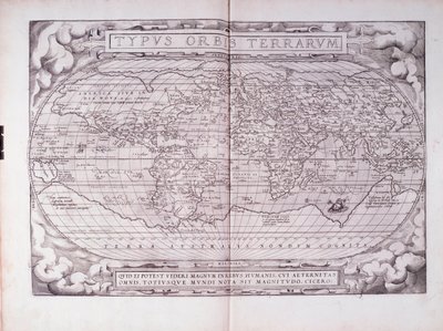 Typus Orbis Terrarum, portulan (エングレービング) 作： Abraham Ortelius