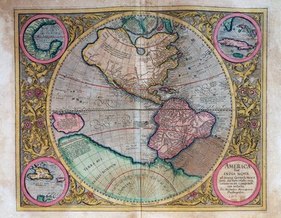 アブラハム・オルテリウス（1527-1598）の世界地図 作： Abraham Ortelius
