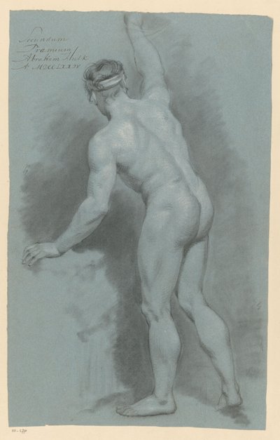 後ろから見た男性立裸体（二等賞 1774年） 作： Abraham Pietersz. Hulk