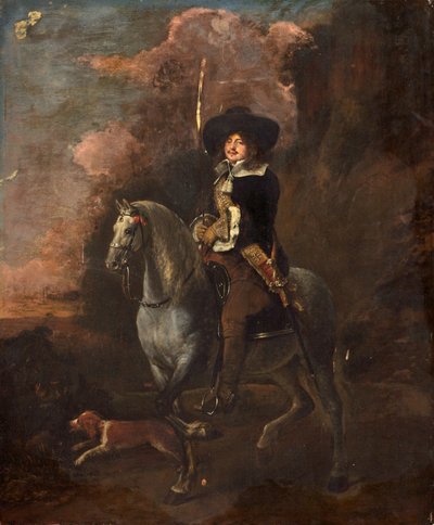 灰色の馬の騎兵、1660年頃 作： Abraham Pietersz. van Kalraet