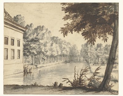 不動産のある運河の景色 作： Abraham Rutgers (attributed to)
