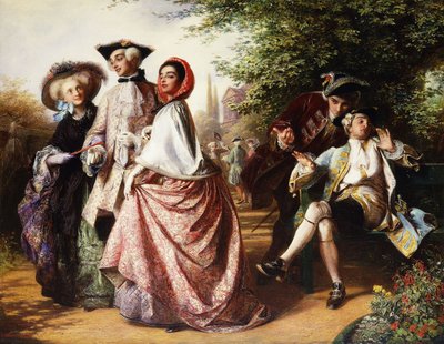 キツネとブドウ、1858 作： Abraham Solomon