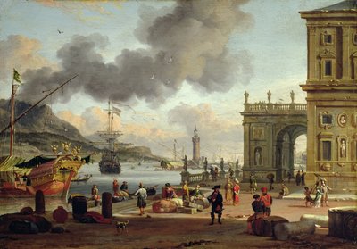 地中海のハーバーシーン 作： Abraham Storck