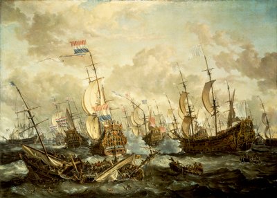 HMS「ロイヤル・プリンス」と他の艦船、フォーデイズ・バトルにて 作： Abraham Storck