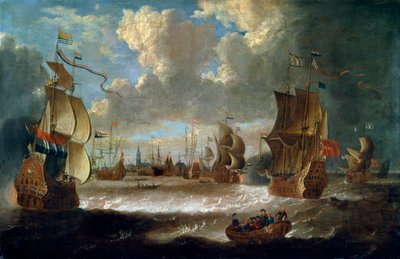 17世紀または18世紀初頭のラグーンの船 作： Abraham Storck