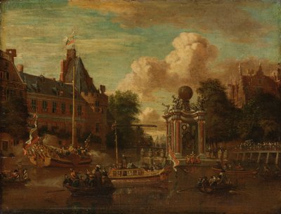 1697 年 8 月 29 日、アムステルダムを訪問するモスクワ公使館 作： Abraham Storck