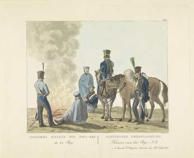 第6連隊の軽騎兵、1820年から1825年 Hussards Royaux des Pays-Bas du 6m. 登録 /Regtのロイヤル・オランダ・フサール。 番号。 6 (オブジェクトのタイトル) 作： Abraham Vinkeles