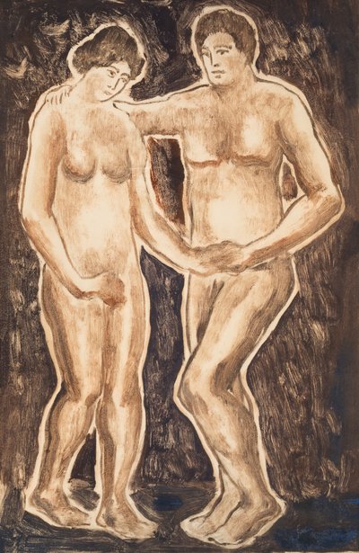 フィギュアスケッチ、1908年。 作： Abraham Walkowitz