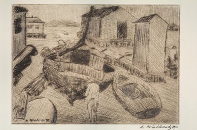 ストリート シーン、建物、またはポートレート、1900 年。 作： Abraham Walkowitz