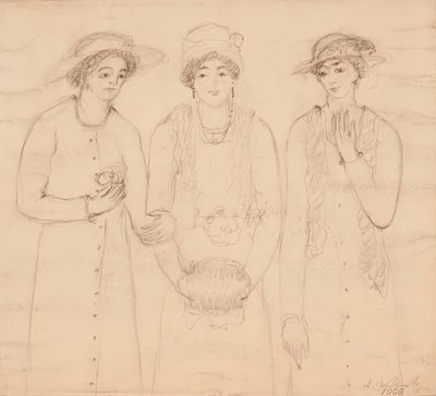 3 人の女性、1908 年。 作： Abraham Walkowitz
