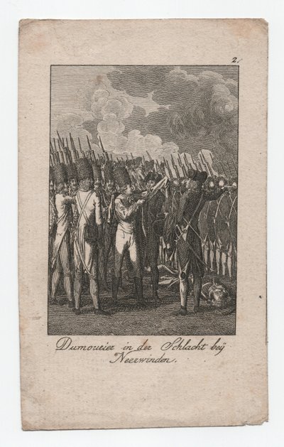 ネールヴィンデンの戦いにおけるデュムリエス、1795年頃（エングレーヴィング） 作： Abraham Wolfgang Küffner