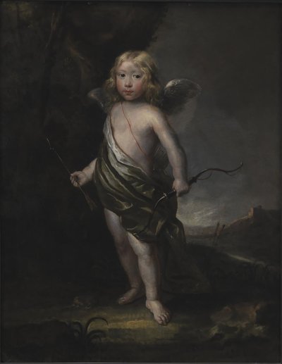 キューピッドの衣装を着た高貴な少年の肖像 作： Abraham Wuchters