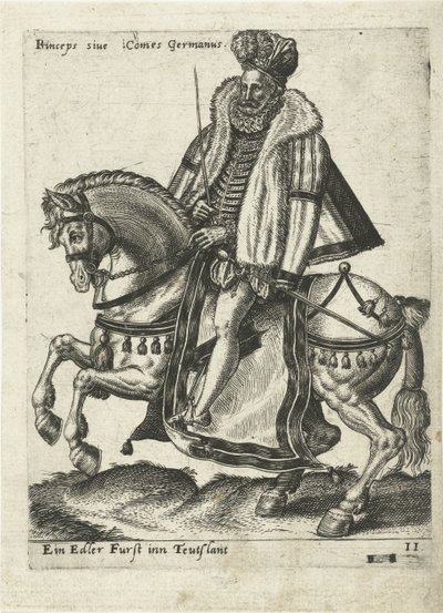 馬に乗ったドイツの支配者 作： Abraham de Bruyn (attributed to)