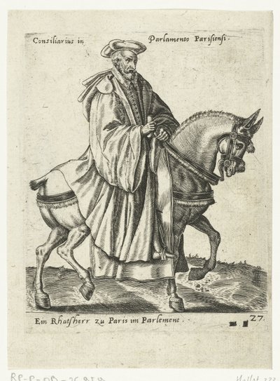 馬に乗ったフランスの評議員 作： Abraham de Bruyn (attributed to)